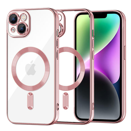 Husă de protecție Techsuit Luxury Crystal MagSafe pentru iPhone 14, roz
