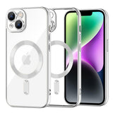 Husa de protectie Techsuit Luxury Crystal MagSafe compatibil cu iPhone 14, Argintiu