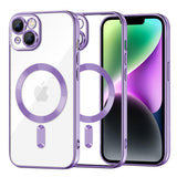Husa de protectie Techsuit Luxury Crystal MagSafe compatibil cu iPhone 14, Mov
