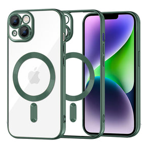 Husa de protectie Techsuit Luxury Crystal MagSafe compatibil cu iPhone 14 Plus, Deep Green
