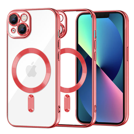 Techsuit Luxury Crystal MagSafe husă roșie pentru iPhone 13