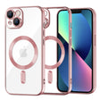 Husa de protectie Techsuit Luxury Crystal MagSafe compatibil cu iPhone 13, Roz