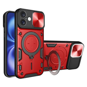 Husa de protectie Techsuit CamGuard Pro compatibil cu iPhone 16, Rosu