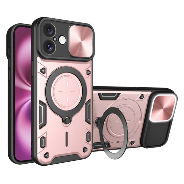Husa de protectie Techsuit CamGuard Pro compatibil cu iPhone 16 Plus, Roz Auriu