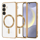 Husa de protectie Techsuit Luxury Crystal MagSafe compatibil cu Samsung Galaxy S24 Plus, Auriu