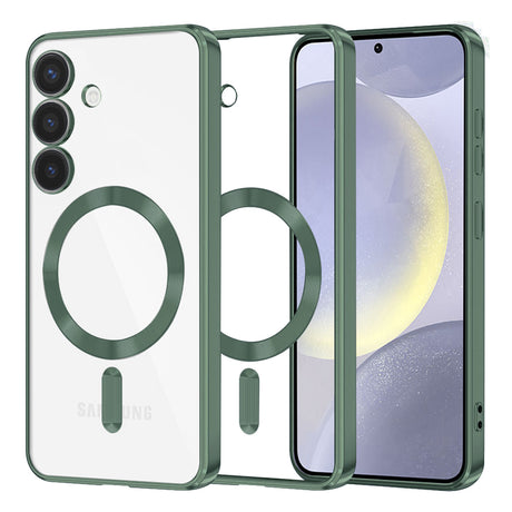 Husa de protectie Techsuit Luxury Crystal MagSafe compatibil cu Samsung Galaxy S24 Plus, Deep Green