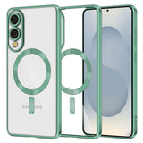 Husa de protectie Techsuit Luxury Crystal MagSafe compatibil cu Samsung Galaxy S25 Edge, Verde Deschis