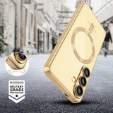 Husa de protectie Techsuit Luxury Crystal MagSafe compatibil cu Samsung Galaxy S25 Edge, Verde Deschis