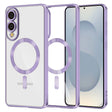 Husa de protectie Techsuit Luxury Crystal MagSafe compatibil cu Samsung Galaxy S25 Edge, Mov Deschis