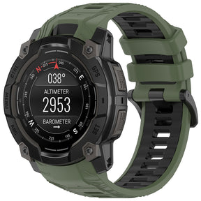 Curea smartwatch Techsuit Watchband (W077) compatibil cu Garmin Instinct 3 45mm / Instinct 3 45 Solar, Verde