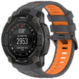 Curea smartwatch Techsuit Watchband (W077) compatibil cu Garmin Instinct 3 50mm/Instinct 3 50mm Solar, Gri /Orange