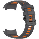 Curea smartwatch Techsuit Watchband (W077) compatibil cu Garmin Instinct 3 50mm/Instinct 3 50mm Solar, Gri /Orange