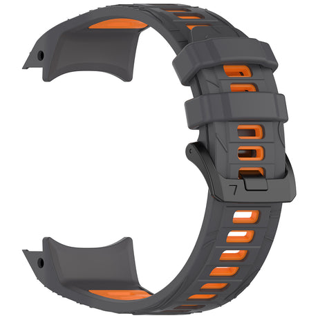 Curea smartwatch Techsuit Watchband (W077) compatibil cu Garmin Instinct 3 50mm/Instinct 3 50mm Solar, Gri /Orange