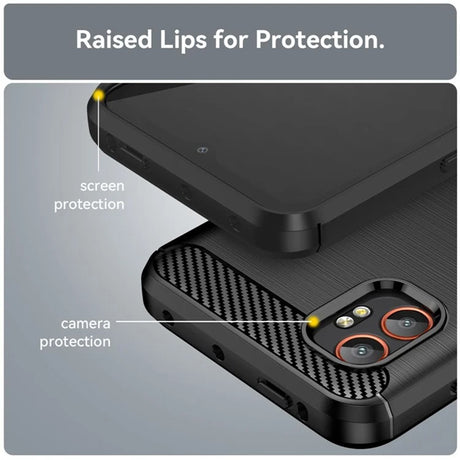 Husa de protectie Techsuit Carbon Silicone compatibil cu Samsung Galaxy Xcover7 Pro, Negru