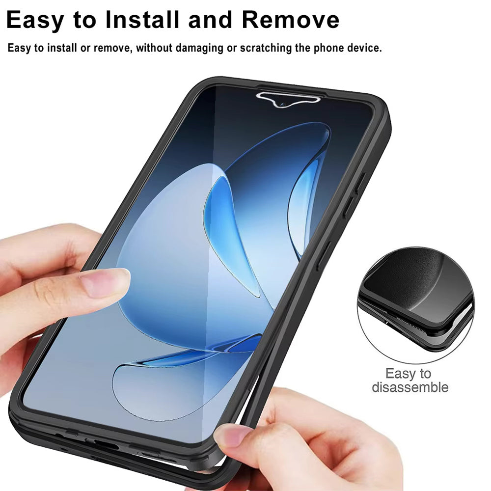 Folie de protectie Techsuit ColorVerse 360 Series + compatibil cu Oppo Reno13, Negru