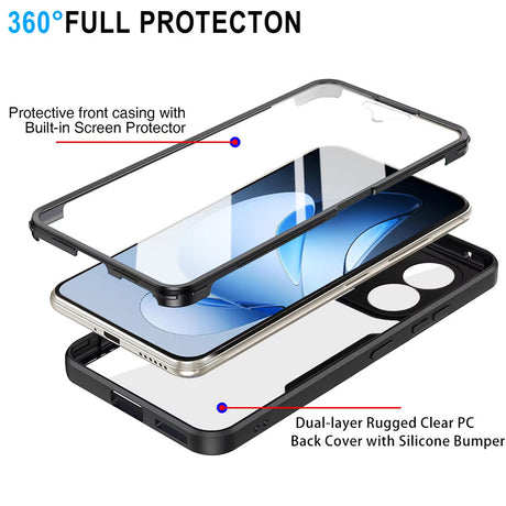 Folie de protectie Techsuit ColorVerse 360 Series + compatibil cu Oppo Reno13 Pro, Negru