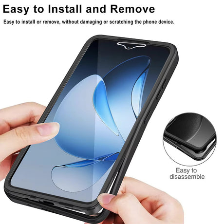 Folie de protectie Techsuit ColorVerse 360 Series + compatibil cu Oppo Reno13 Pro, Albastru