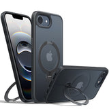 Husa de protectie Torras Ostand Spin MagSafe Series compatibil cu iPhone 16e / iPhone 17e, Negru