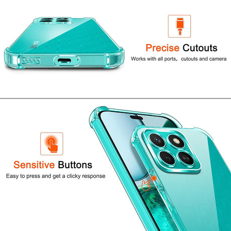 Husa de protectie Techsuit Shockproof Clear Silicone compatibil cu Honor X8c, Transparent