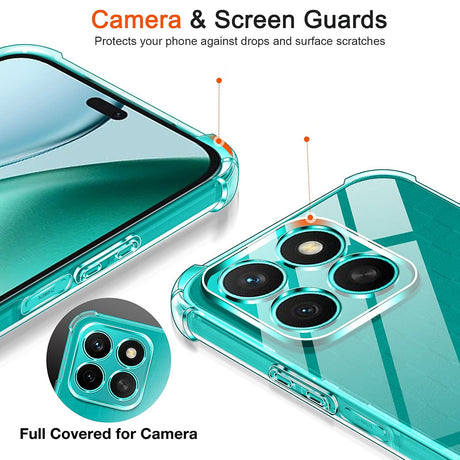 Husa de protectie Techsuit Shockproof Clear Silicone compatibil cu Honor X8c, Transparent