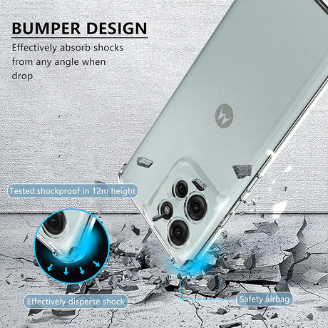 Husa de protectie Techsuit Shockproof Clear Silicone compatibil cu Motorola Moto G75, Transparent