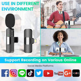 Casti Techsuit (set de 2) Lavalier Wireless XtreamMic (LW1), with Receiver, Lightning Connector, for iPhone Plug & Play, Collar Clip, Negru