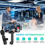 Casti Techsuit (set de 2) Lavalier Wireless XtreamMic (LW2), with Receiver, Type-C Connector, for Phones Plug & Play, Collar Clip, Negru