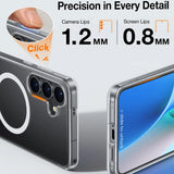 Husa de protectie Torras Pstand MagSafe compatibil cu Samsung Galaxy S25 Plus, Transparent