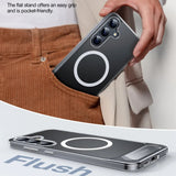 Husa de protectie Torras Pstand MagSafe compatibil cu Samsung Galaxy S25 Plus, Transparent