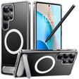 Husa de protectie Torras Pstand MagSafe compatibil cu Samsung Galaxy S25 Ultra, Transparent