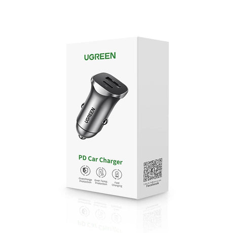 Incarcator Ugreen Car CD130 (40858), Fast Charge, Type-C, USB, 30W, 5V/3A, PD3.0, Negru