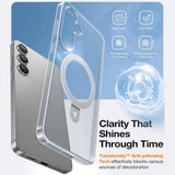 Husa de protectie Torras Ostand MagSafe Series compatibil cu Samsung Galaxy S25 Plus, Transparent