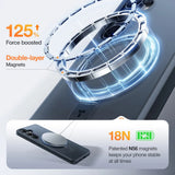 Husa de protectie Torras Ostand MagSafe Series compatibil cu Samsung Galaxy S25 Plus, Negru