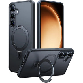 Husa de protectie Torras Ostand MagSafe Series compatibil cu Samsung Galaxy S25, Negru