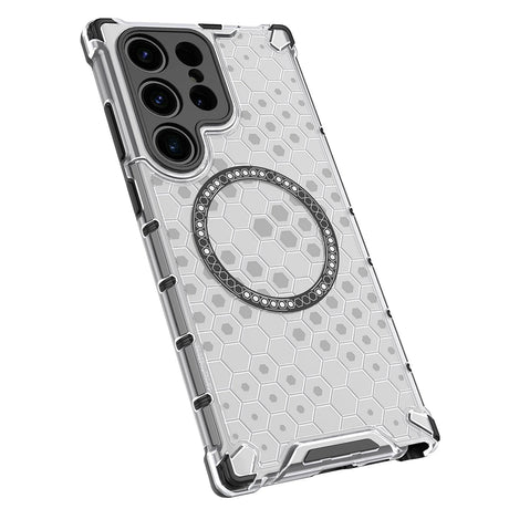 Husa de protectie Techsuit HoneyComb Shield MagSafe compatibil cu Samsung Galaxy S24 Ultra, Alb