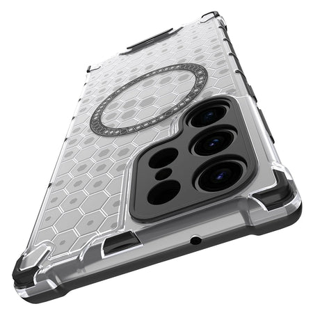 Husa de protectie Techsuit HoneyComb Shield MagSafe compatibil cu Samsung Galaxy S24 Ultra, Alb