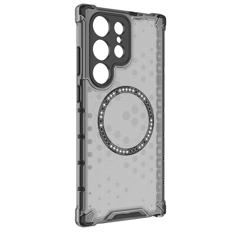 Husa de protectie Techsuit HoneyComb Shield MagSafe compatibil cu Samsung Galaxy S24 Ultra, Negru