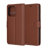 Husa de protectie Techsuit Leather Folio compatibil cu Honor X8c, Maro