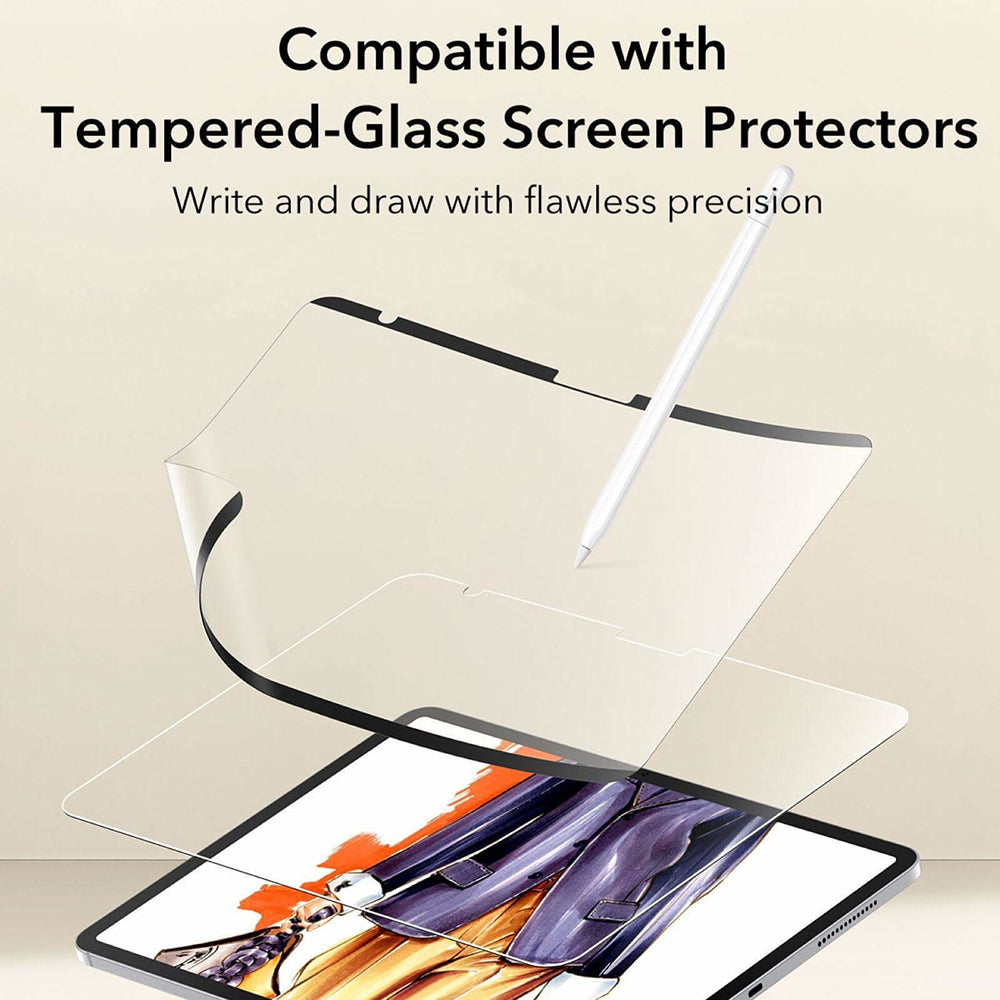 Husa de protectie tableta ESR Paper-Feel Magnetic compatibil cu iPad 10 (2022) 10.9 / 11 (2025) / 12 (2026), Transparent
