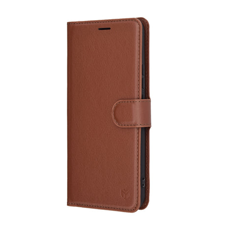 Husa de protectie Techsuit Leather Folio compatibil cu Realme 14 Pro, Maro