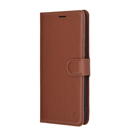 Husa de protectie Techsuit Leather Folio compatibil cu Realme 14 Pro+, Maro