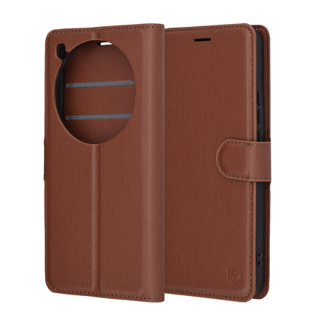 Husa de protectie Techsuit Leather Folio compatibil cu Xiaomi 15 Ultra, Maro