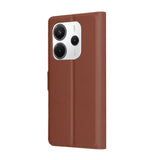 Husa de protectie Techsuit Leather Folio compatibil cu Xiaomi Redmi Note 14 4G (Regional), Maro