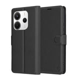 Husa de protectie Techsuit Leather Folio compatibil cu Xiaomi Redmi Note 14 4G (Regional), Negru