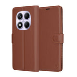Husa de protectie Techsuit Leather Folio compatibil cu Xiaomi Redmi Note 14 Pro 4G, Maro