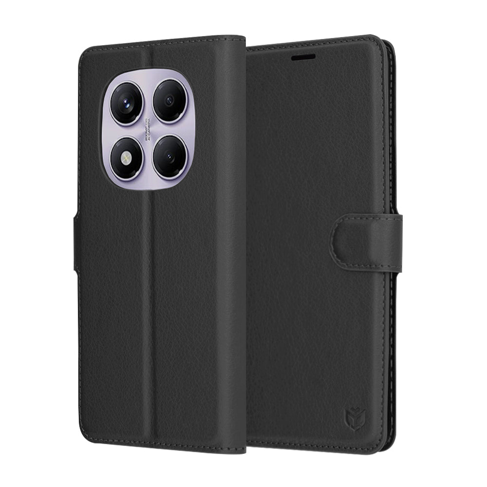 Husa de protectie Techsuit Leather Folio compatibil cu Xiaomi Redmi Note 14 Pro 4G, Negru