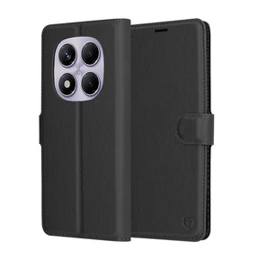 Husa de protectie Techsuit Leather Folio compatibil cu Xiaomi Redmi Note 14 Pro 4G, Negru