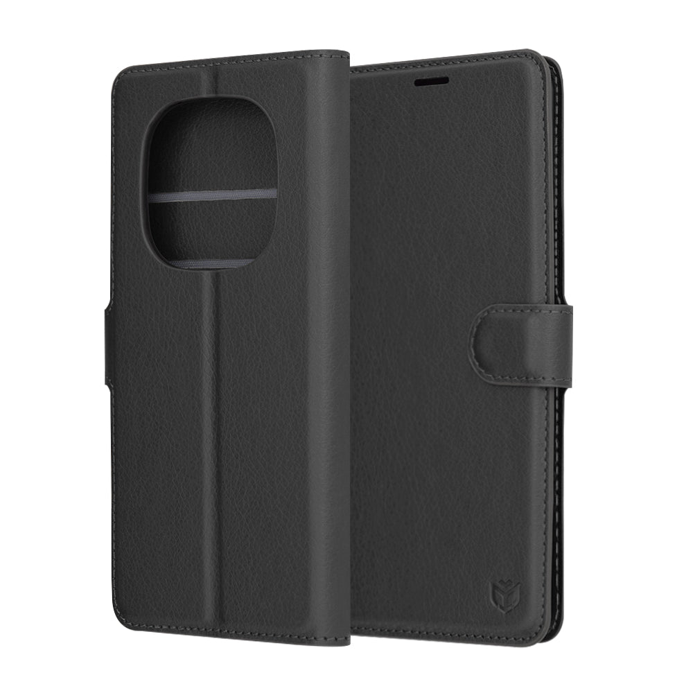 Husa de protectie Techsuit Leather Folio compatibil cu Xiaomi Redmi Note 14 Pro 4G, Negru