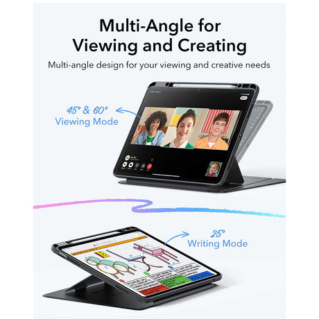 Husa de protectie tableta ESR Flip Hybrid (with Pencil Holder) compatibil cu iPad Air 4 (2020) / Air 5 (2022) / Air 11 (2024 / 2025 / 2026), Mov