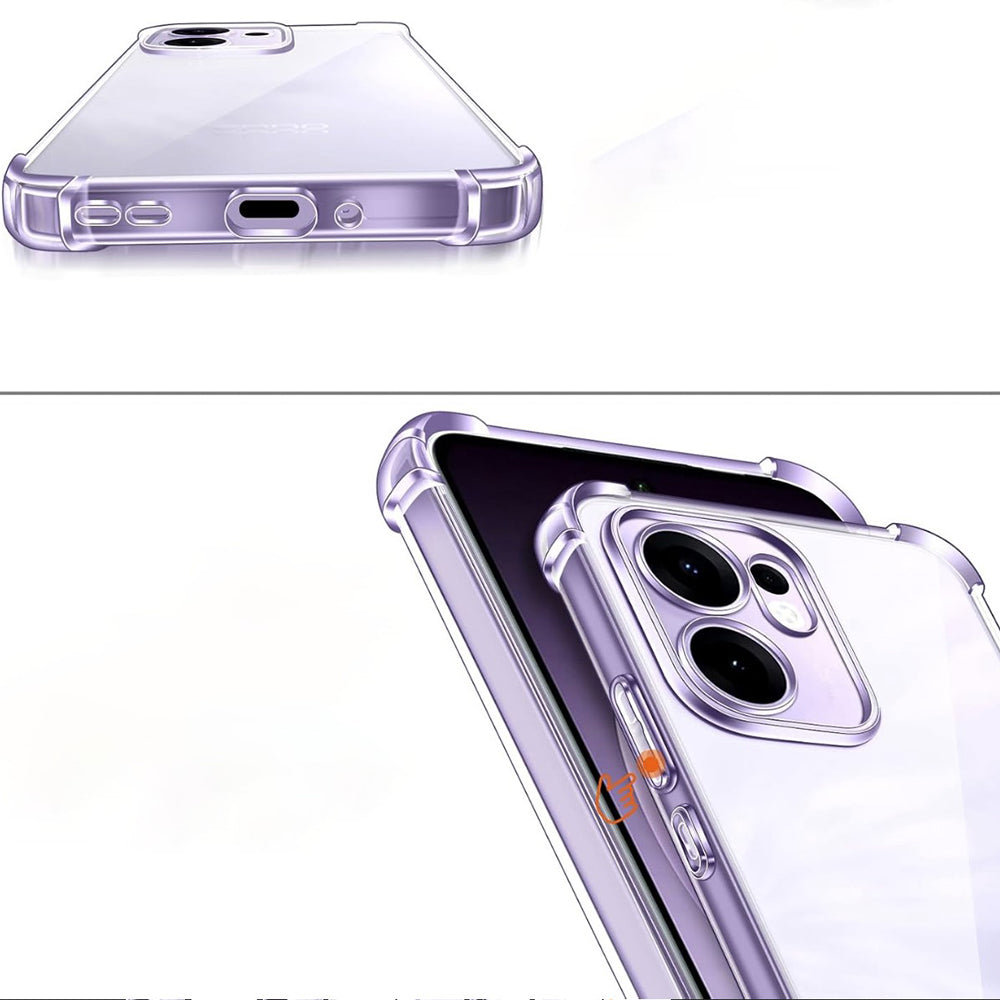 Husa de protectie Techsuit Shockproof Clear Silicone compatibil cu Oppo Reno13 F 4G / Reno13 F 5G / Reno13 FS 5G, Transparent